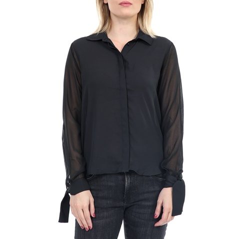 PEPE JEANS-Γυναικείο πουκάμισο PEPE JEANS STELLA μαύρο