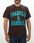 FRANKLIN & MARSHALL-Ανδρικό t-shirt FRANKLIN & MARSHALL JM3011.000.1000P01 καφέ