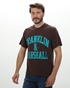 FRANKLIN & MARSHALL-Ανδρικό t-shirt FRANKLIN & MARSHALL JM3011.000.1000P01 καφέ