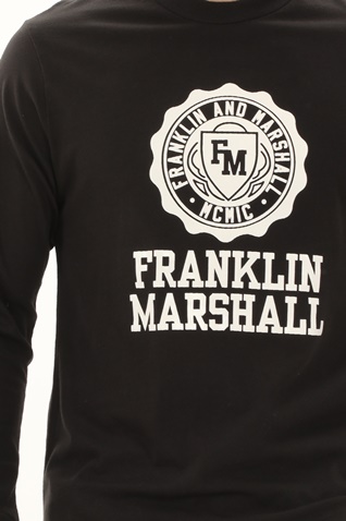 FRANKLIN & MARSHALL-Ανδρική μπλούζα FRANKLIN & MARSHALL JM3013.000.1000P01 μαύρη