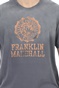 FRANKLIN & MARSHALL-Ανδρικό t-shirt FRANKLIN & MARSHALL SUPER VINTAGE GARMENT γκρι