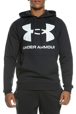 UNDER ARMOUR-Ανδρική φούτερ μπλούζα UNDER ARMOUR  Rival Fleece Big Logo HD μαύρη