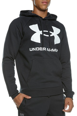 UNDER ARMOUR-Ανδρική φούτερ μπλούζα UNDER ARMOUR  Rival Fleece Big Logo HD μαύρη