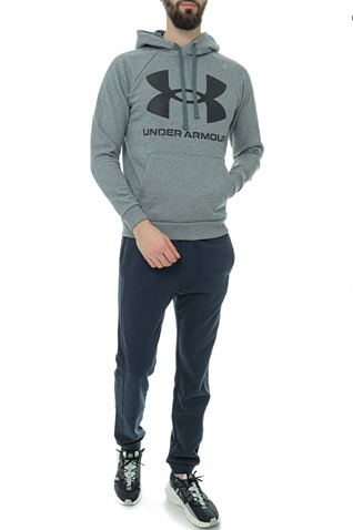 UNDER ARMOUR-Ανδρική φούτερ μπλούζα UNDER ARMOUR 1357093 UA Rival Fleece Big Logo γκρι