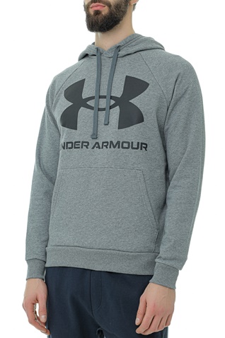 UNDER ARMOUR-Ανδρική φούτερ μπλούζα UNDER ARMOUR 1357093 UA Rival Fleece Big Logo γκρι