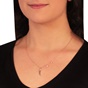 JEWELTUDE-Γυναικείο κολιέ JEWELTUDE από ροζ επιχρυσωμένο ασήμι