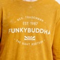 FUNKY BUDDHA-Ανδρική μπλούζα FUNKY BUDDΗA κίτρινη 