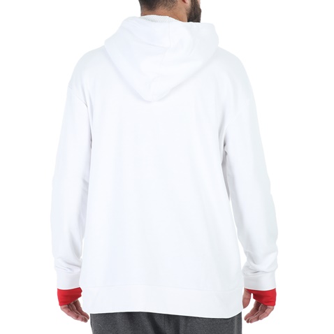 BODYTALK-Ανδρική φούτερ μπλούζα BODYTALK STRIPEM λευκή κόκκινη