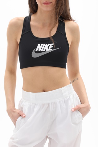 NIKE-Γυναικείο αθλητικό μπουστάκι NIKE DM0579 W NK DF SWSH CB FUTURA GX BRA μαύρο