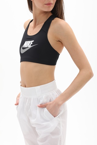 NIKE-Γυναικείο αθλητικό μπουστάκι NIKE DM0579 W NK DF SWSH CB FUTURA GX BRA μαύρο