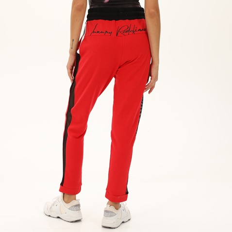 BODYTALK-Γυναικείο παντελόνι φόρμας BODYTALK 1201-905000 LUXREDEFINEDW LOOSE κόκκινο μαύρο