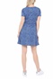 TOMMY HILFIGER-Γυναικείο mini φόρεμα TOMMY HILFIGER FIT FLARE LEO PRINT μπλε