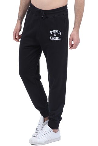 FRANKLIN & MARSHALL-Ανδρικό παντελόνι φόρμας FRANKLIN & MARSHALL μαύρο
