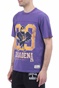 FRANKLIN & MARSHALL-Ανδρικό t-shirt FRANKLIN & MARSHALL μοβ