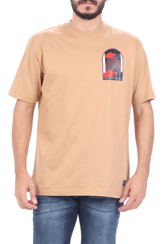 SCOTCH & SODA-Ανδρικό t-shirt SCOTCH & SODA Oversized crewneck artwork t-s εκρού