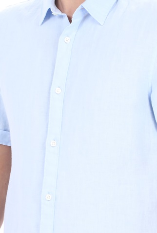 SCOTCH & SODA-Ανδρικό πουκάμισο SCOTCH & SODA REGULAR FIT- Classic short sle μπλε