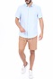 SCOTCH & SODA-Ανδρικό πουκάμισο SCOTCH & SODA REGULAR FIT- Classic short sle μπλε