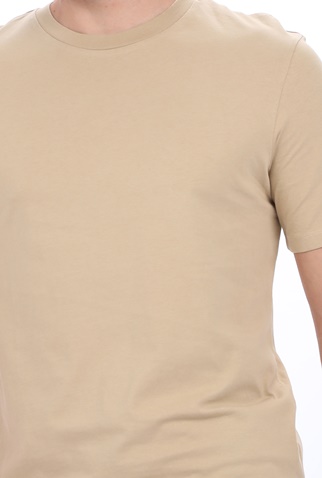 SCOTCH & SODA-Ανδρικό t-shirt SCOTCH & SODA Classic solid organic cotton εκρού