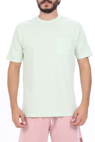 SCOTCH & SODA-Ανδρικό t-shirt SCOTCH & SODA Organic cotton garment-dyed γαλάζιο