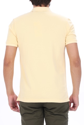 SCOTCH & SODA-Ανδρική polo μπλούζα SCOTCH & SODA Organic cotton garment-dyed κίτρινη