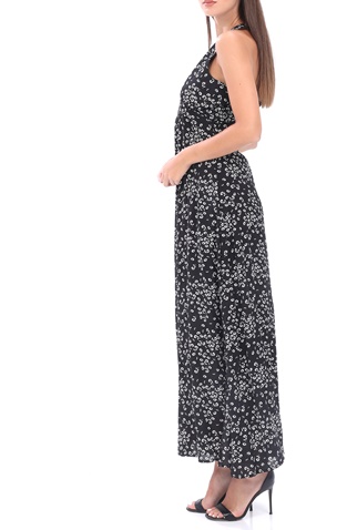 MOLLY BRACKEN-Γυναικείο maxi φόρεμα MOLLY BRACKEN μαύρο λευκό