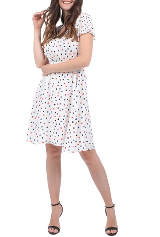 MOLLY BRACKEN-Γυναικείο mini φόρεμα MOLLY BRACKEN λευκό