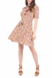 MOLLY BRACKEN-Γυναικείο mini φόρεμα MOLLY BRACKEN μπεζ