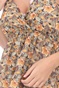 MOLLY BRACKEN-Γυναικείο mini φόρεμα MOLLY BRACKEN χακί πορτοκαλί
