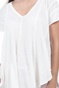 FREE PEOPLE COLLECTION-Γυναικεία κοντομάνικη μπλούζα FREE PEOPLE SAMMIE λευκή