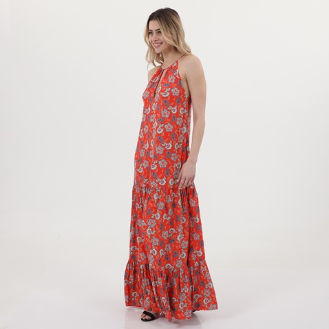 GAUDI-Γυναικείο maxi φόρεμα GAUDI GFS.1S1.030.023 πορτοκαλί floral