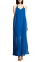 GAUDI-Γυναικείο maxi πλισέ φόρεμα GAUDI μπλε