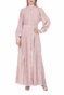 KENDALL + KYLIE-Γυναικείο maxi φόρεμα KENDALL + KYLIE BUTTON UP CREW ροζ