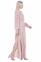 KENDALL + KYLIE-Γυναικείο maxi φόρεμα KENDALL + KYLIE BUTTON UP CREW ροζ