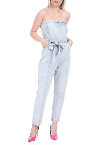 KENDALL + KYLIE-Γυναικεία ολόσωμη strapless jean φόρμα KENDALL + KYLIE JUMPSUIT μπλε