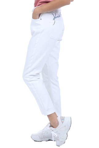 KENDALL + KYLIE-Γυναικείο jean παντελόνι KENDALL + KYLIE λευκό