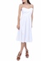 KENDALL + KYLIE-Γυναικείο midi φόρεμα KENDALL + KYLIE λευκό
