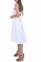 KENDALL + KYLIE-Γυναικείο midi φόρεμα KENDALL + KYLIE λευκό
