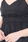 KENDALL + KYLIE-Γυναικείο mini φόρεμα KENDALL + KYLIE POPLIN μαύρο