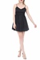 KENDALL + KYLIE-Γυναικείο mini φόρεμα KENDALL + KYLIE POPLIN μαύρο