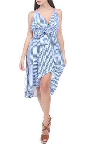 KENDALL + KYLIE-Γυναικείο φόρεμα KENDALL + KYLIE μπλε λευκό