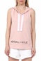 KENDALL + KYLIE-Γυναικεία φούτερ μπλούζα KENDALL + KYLIE W HOODY LOGO ροζ