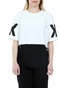 KENDALL + KYLIE-Γυναικεία μπλούζα KENDALL + KYLIE MASH LOGO λευκή μαύρη
