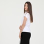 KARL LAGERFELD-Γυναικείο t-shirt KARL LAGERFELD ikonik karl pocket λευκό