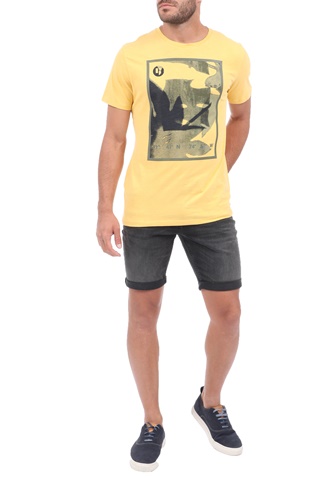 GARCIA JEANS-Ανδρικό t-shirt GARCIA JEANS κίτρινο