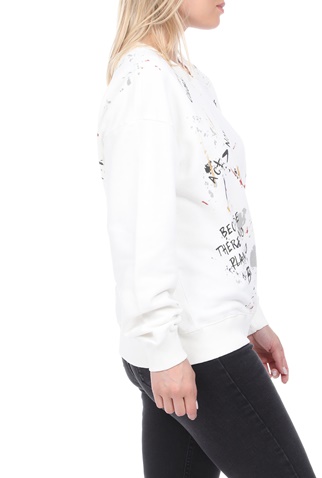 ECOALF-Γυναικεία φούτερ μπλούζα ECOALF LOST SWEATSHIRT λευκή