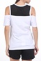 WOLM-Γυναικείο t-shirt WOLM μαύρο λευκό