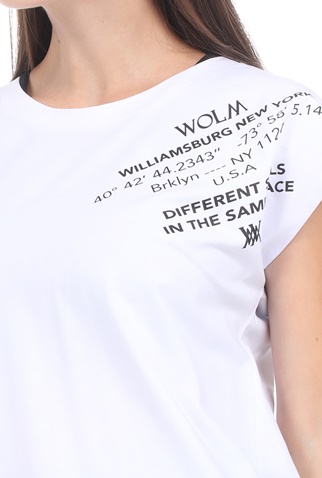 WOLM-Γυναικεία μπλούζα WOLM λευκή