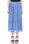 GRACE AND MILA-Γυναικεία πλισέ maxi φούστα GRACE AND MILA CHANCE μπλε λευκή