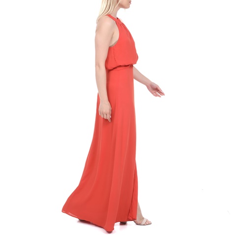 ATTRATTIVO-Γυναικείο μακρύ φόρεμα ATTRATTIVO πορτοκαλί