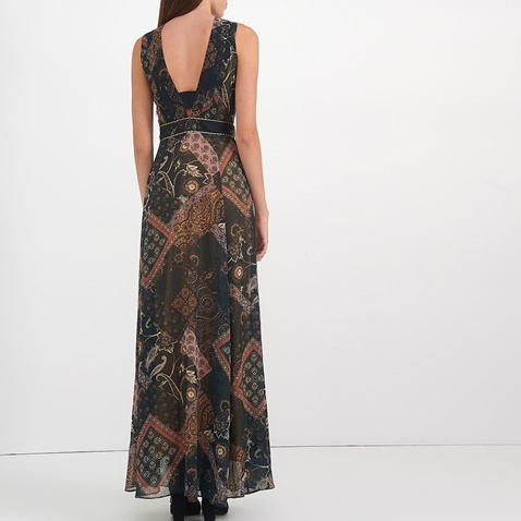 ATTRATTIVO-Γυναικείο μακρύ φόρεμα ATTRATTIVO  λαδί